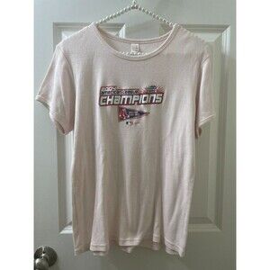 VTG Womens Anvil Boston Red Sox 2004 World Series Champions T-Shirt Size XL PINK